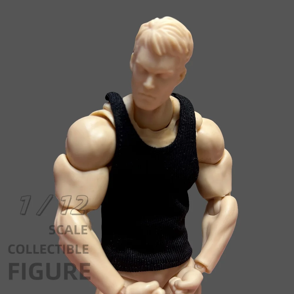 Colete fino masculino em escala 1/12, tanque esportivo para bonecos de ação de 6 polegadas 3A MEZCO