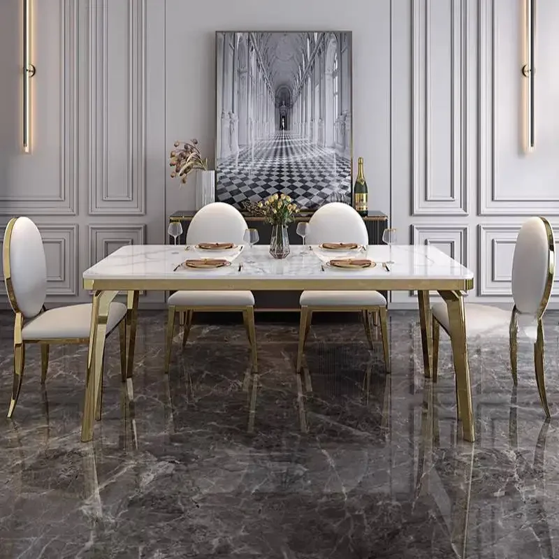 

Italian Decorations Dining Tables Small Legs Base Nordic Modern Dining Tables Set Luxury Extending Mesas Comedor Furniture Home