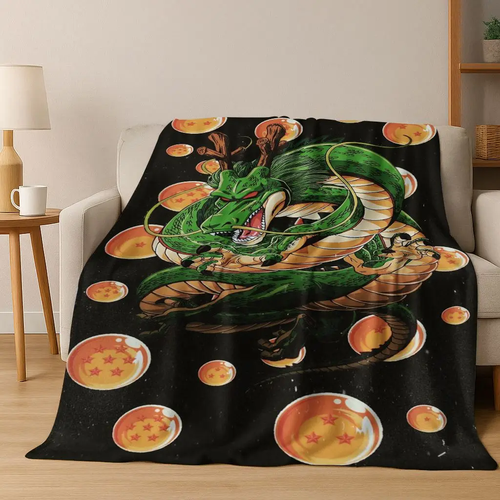 Classic D-Dragons B-Balls Cartoon Flannel Blanket,Warm and Cozy Soft Throw Blanket for Home Bedroom Bed Sofa Picnic Cover Gift