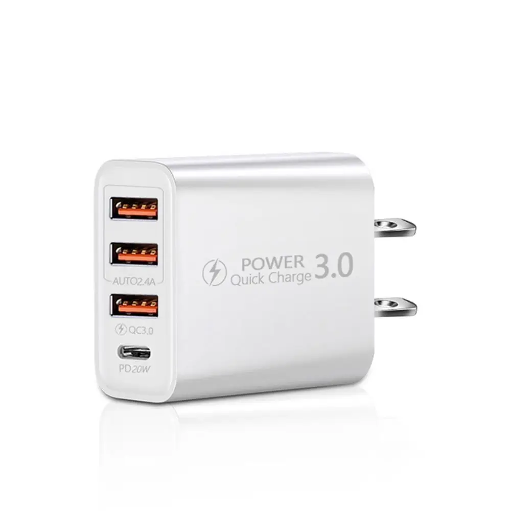 

Charger Fast Charging 4 USB Port US/EU Plug Mobile Phone Charger Head USB Charger Fast Phone Charger Phone Charger Adapter