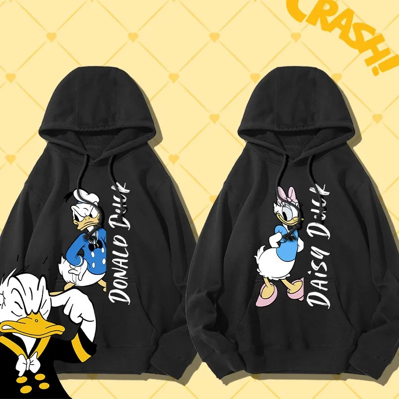 

Donald Duck Daisy Couple Dress Couple Hoodie Tide Ins Disney Animation Surrounding Autumn Hooded Coat Men