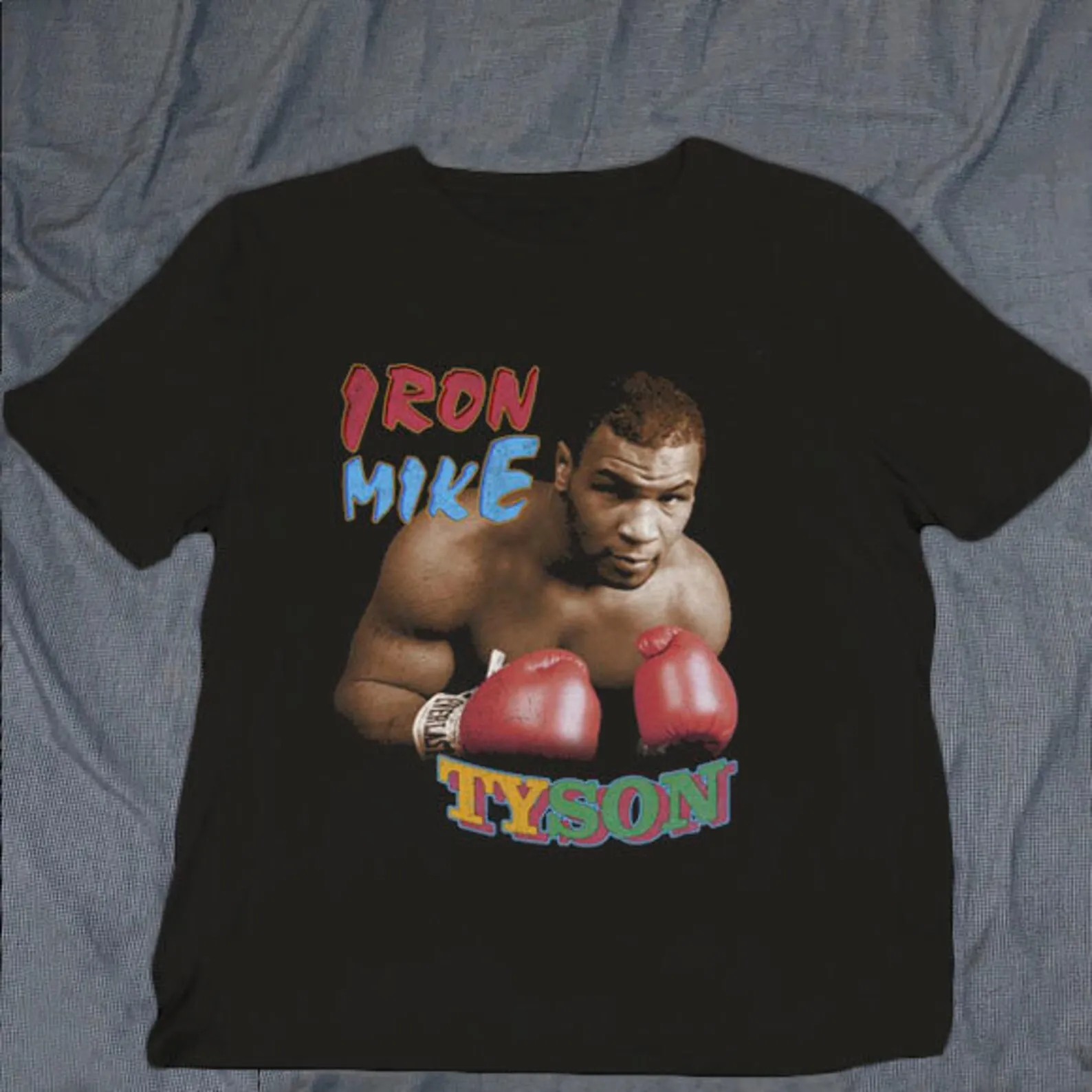 

Boxing Champions Iron Mike Tyson Vintage Graphic T Shirt. Short Sleeve 100% Cotton Casual T-shirts Loose Top Size S-3XL