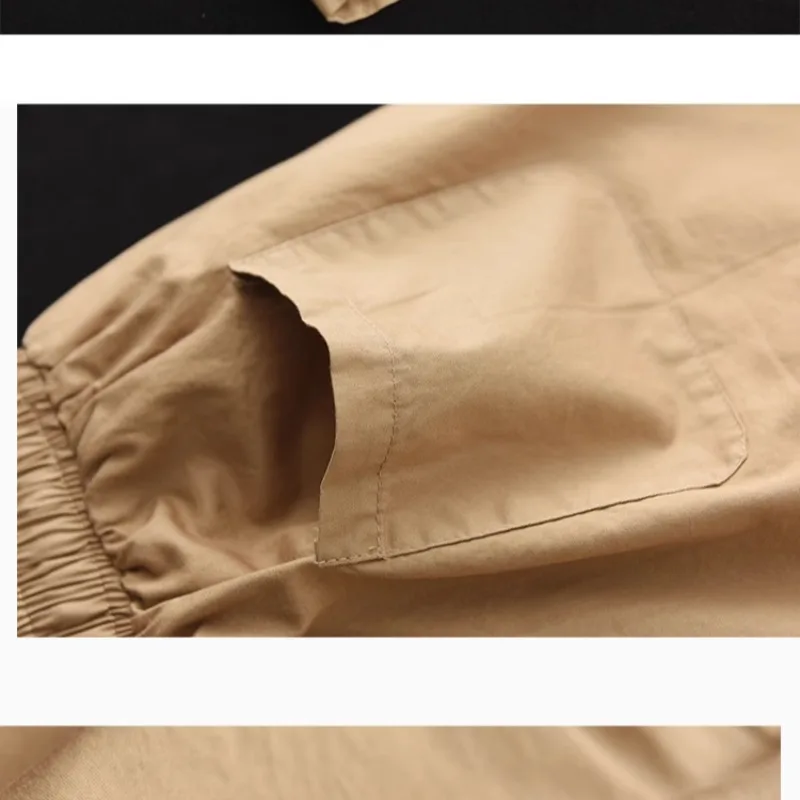 2025年夏 レディース コットンリネン カジュアル オルトス エラスティックウエスト ベルト付き スリム ワイドレッグパンツ 無地 五分丈