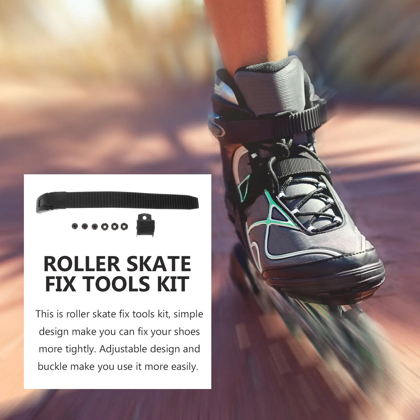 

Комплект из 1 шт. застежек для роликовых коньков: сменная пряжка с винтами, прочная зубчатая конструкция для надежной фиксации, долговечное крепление