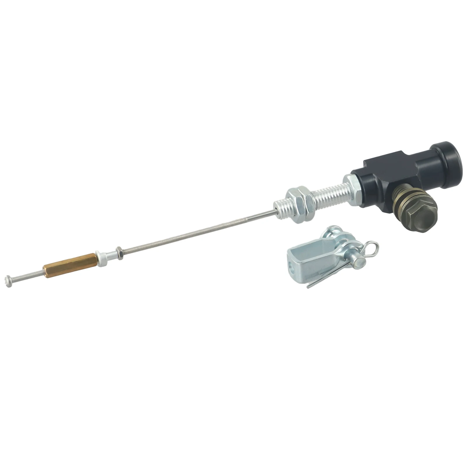 Black Motorcycle Hydraulic Clutch Brake Pump Kit Aluminum Material M10x1 25mm Thread Size Suitable for Most Bikes
