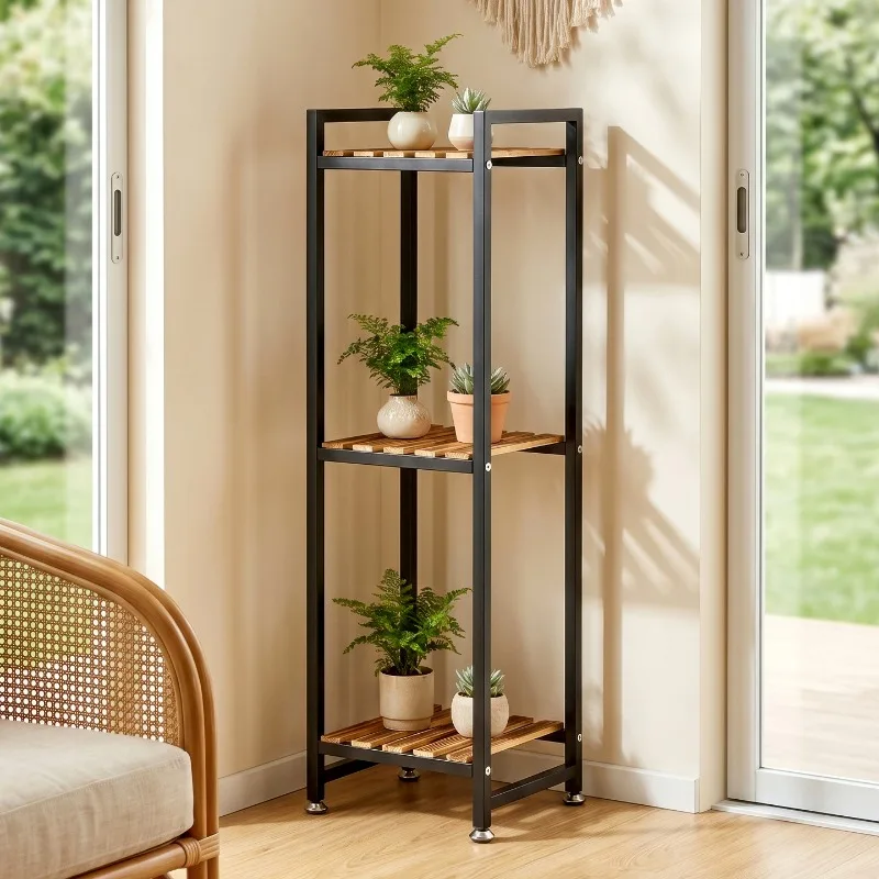 New balcony multi-layer flower stand succulent flower pot stand indoor partition anti-corrosion iron mobile flower stand