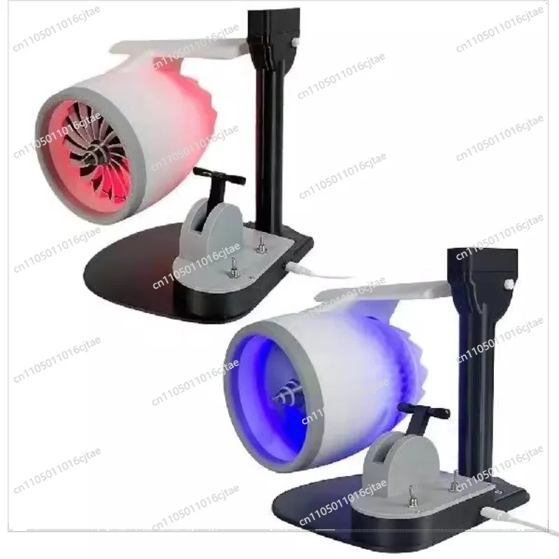 For Desktop Turbofan Aircraft Engine Creative Fan Humidification Spray with Light Desktop Turbofan Technology