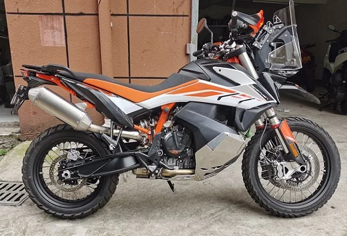 790 ADV for  Modified Full Section Silver Titanium Alloy Muffler System for Front and Tail Sections Exhaust