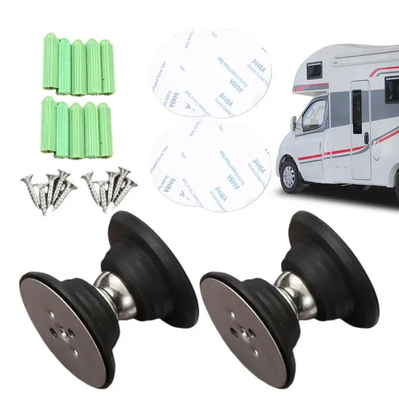 2Pcs RV Door Holder Stainless Steel Door Stopper With Strong Magnetic RV Door Catch Accessories For Caravan Motorhome Boat Door