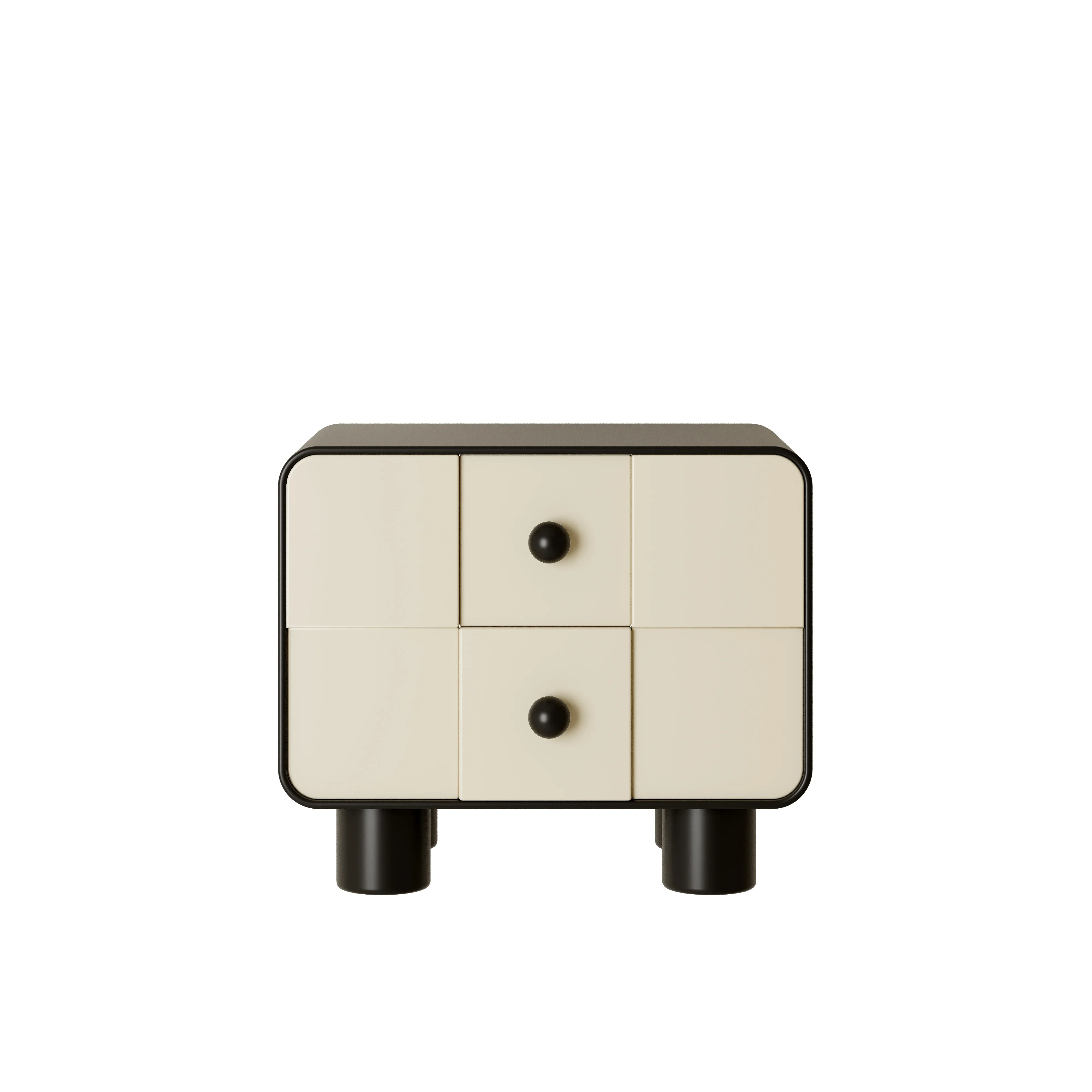 

Black and white bedside table designer minimalist artist household bedroom bedside table