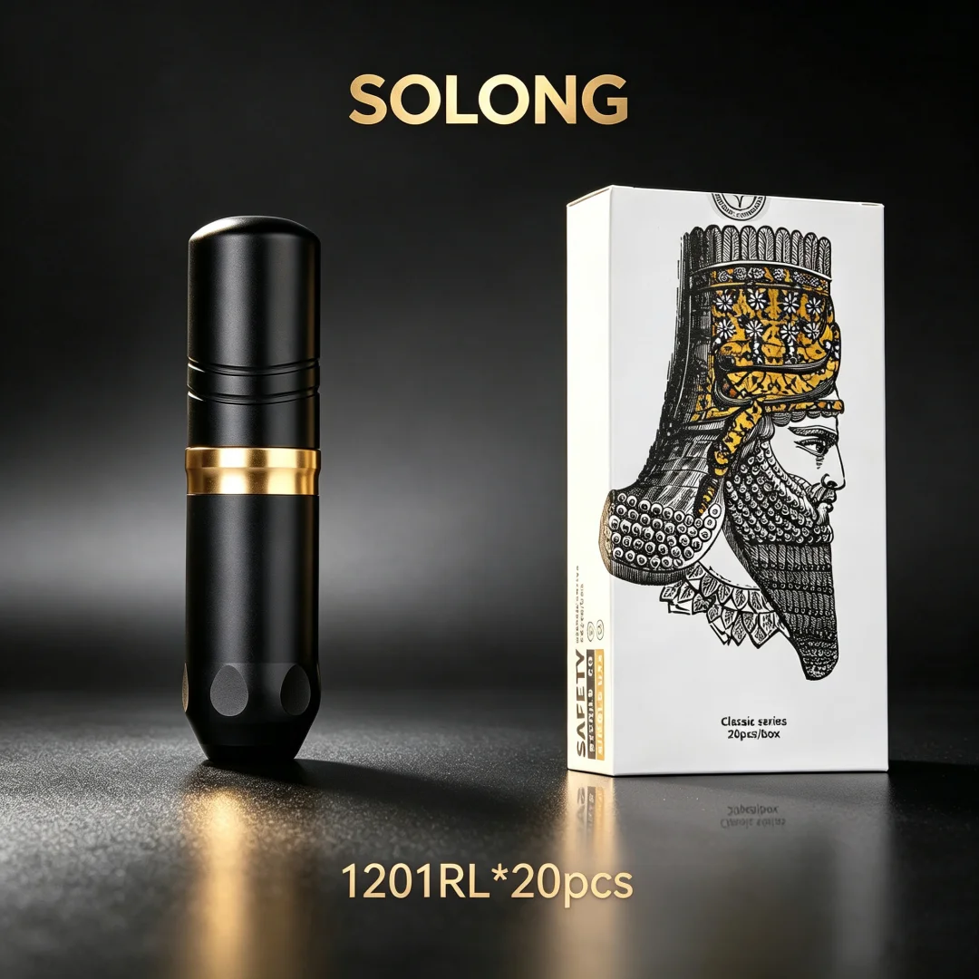 SOLONG brand tattoo handle, aluminum alloy handle+50 pieces of 1003RL tattoo needles