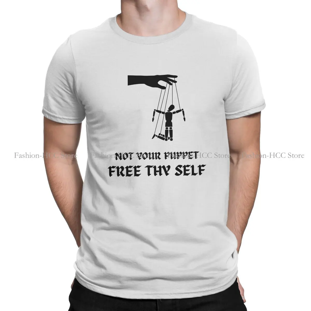 String Puppet Polyester TShirts Free Thy Self Personalize Men's T Shirt New Trend Tops