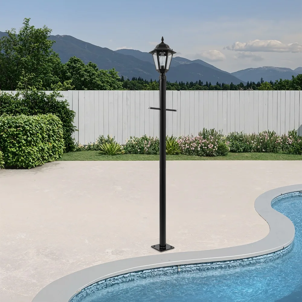 

2-метровая разборная опора для уличного освещения - устойчивая к погодным условиям и ржавчине, с нижним отверстием для проводки, гладкими краями, для освещения дворов, тротуаров и наружного декоративного освещения