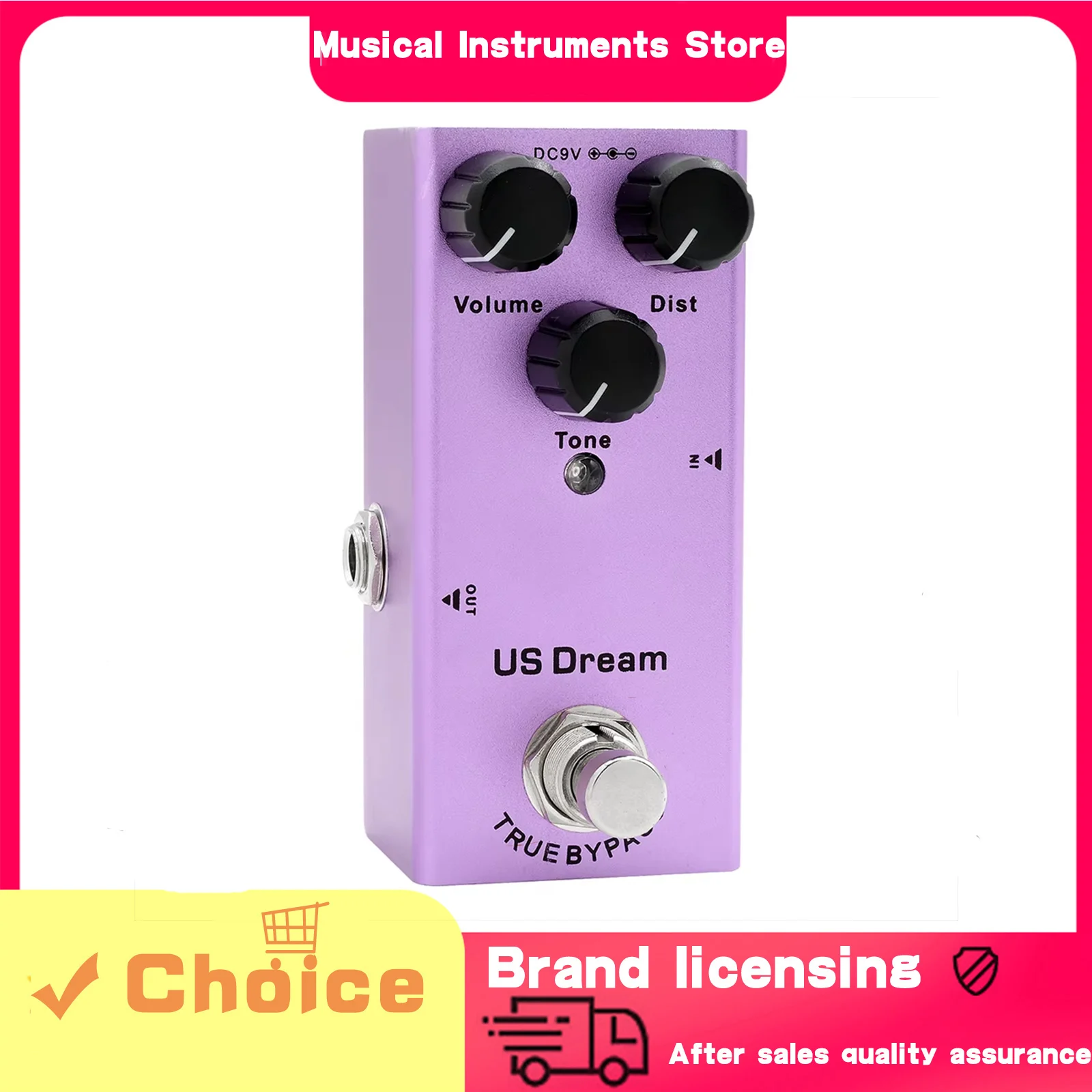 

IRIN Electric Guitar Effect Pedal US Dream Effect True Bypass American Metal Distortion Metal Case High Quality Guitar Accessory