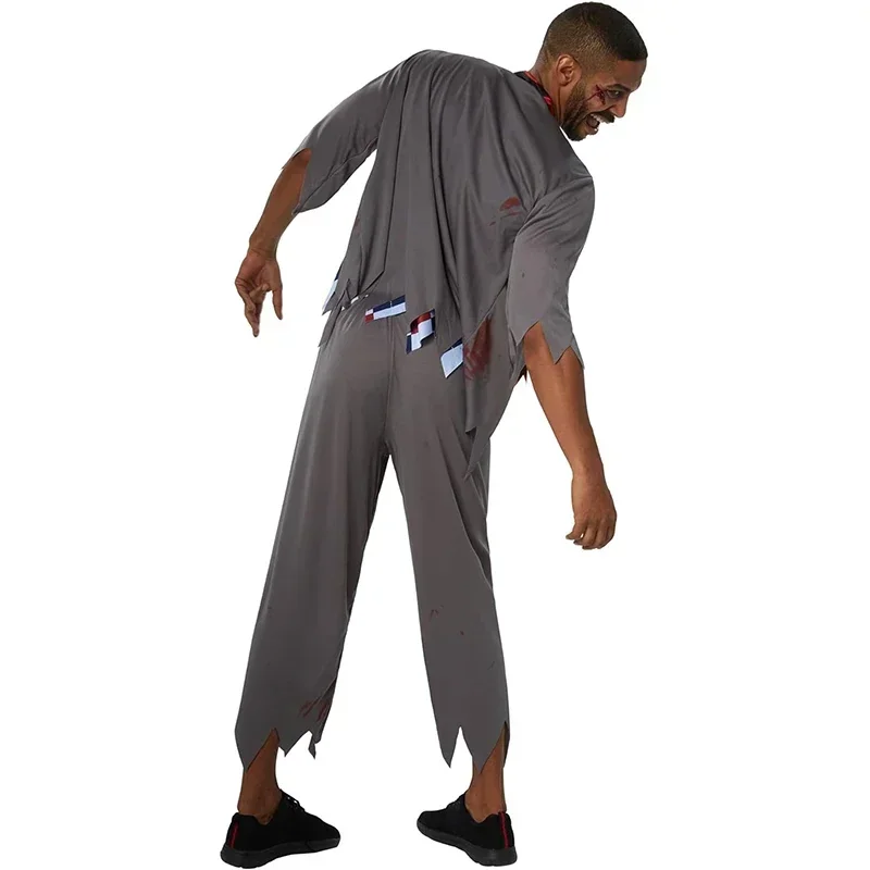 2024 Women Zombie School Fancy Dress Outfit Men Scary School Uniform Boy Family Bloody Zombie Schoolgirl Halloween Costume$0$k