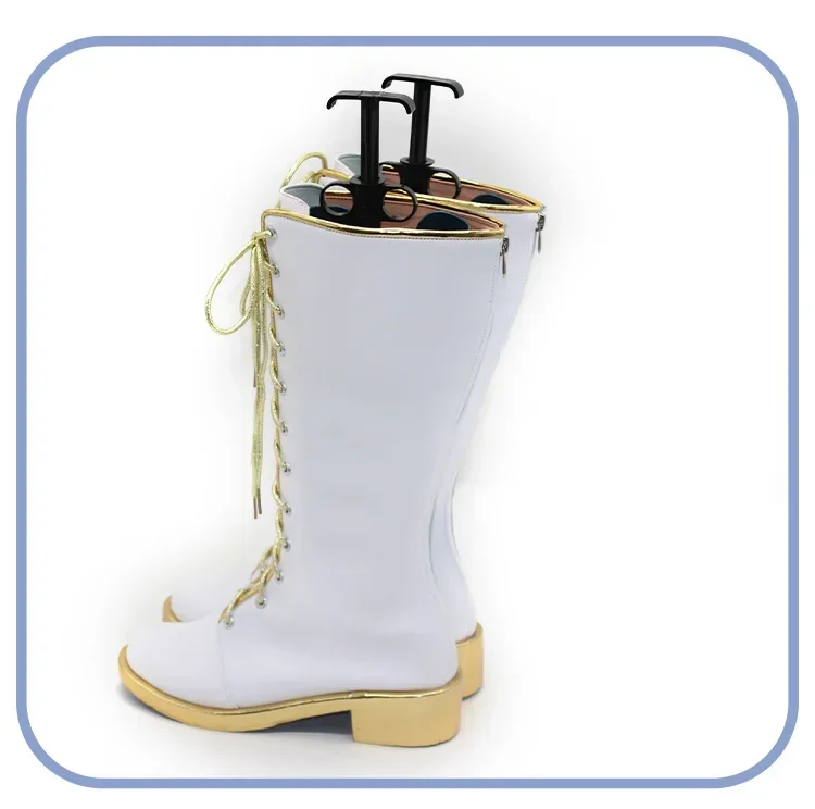 

2026 Хэллоуин KPop Rumi обувь для косплея женские белые сапоги Хэллоуин карнавал вечерние реквизит для ролевых игр