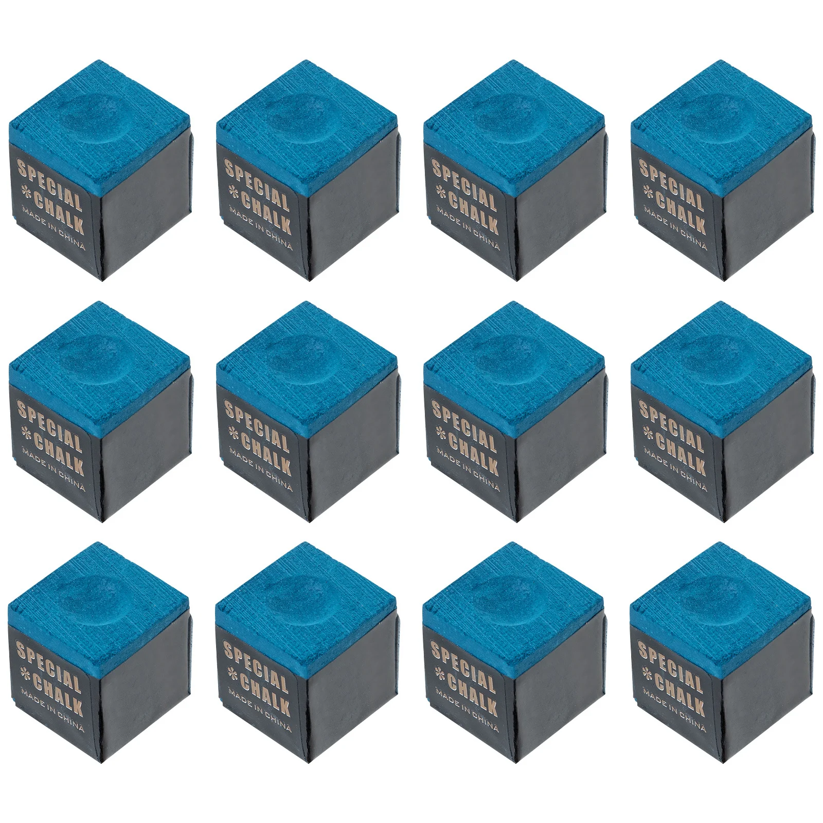 

12Pcs Cue Friction Increasing Powder Fine Texture Pool Cue Chalk Does Not Clump Ideal for Billiard Training Chalks Pool Table