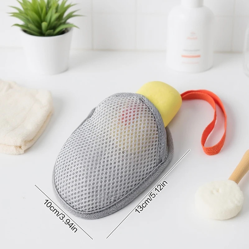 1 PCS Double-Sided Square/Oval Soap Bag Bath Cleansing Foaming Net  Body Exfoliating Scrubber Sponges Bathroom Mesh Soap Pocket