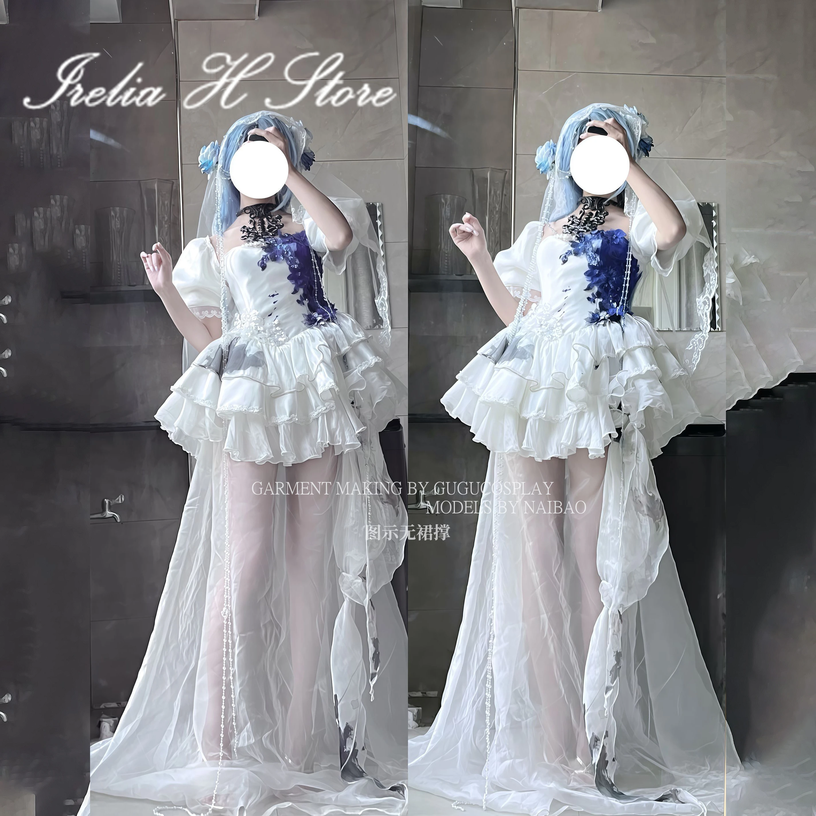 

Irelia H Store Graves from Path to Nowhere Graves Cosplay Costume women Zombie Bride outfit dresses party
