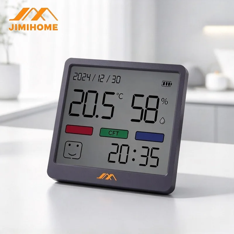 Humidity B2 JIMIHOME High Precision Indoor Thermometer Humidity Meter Large LCD ...