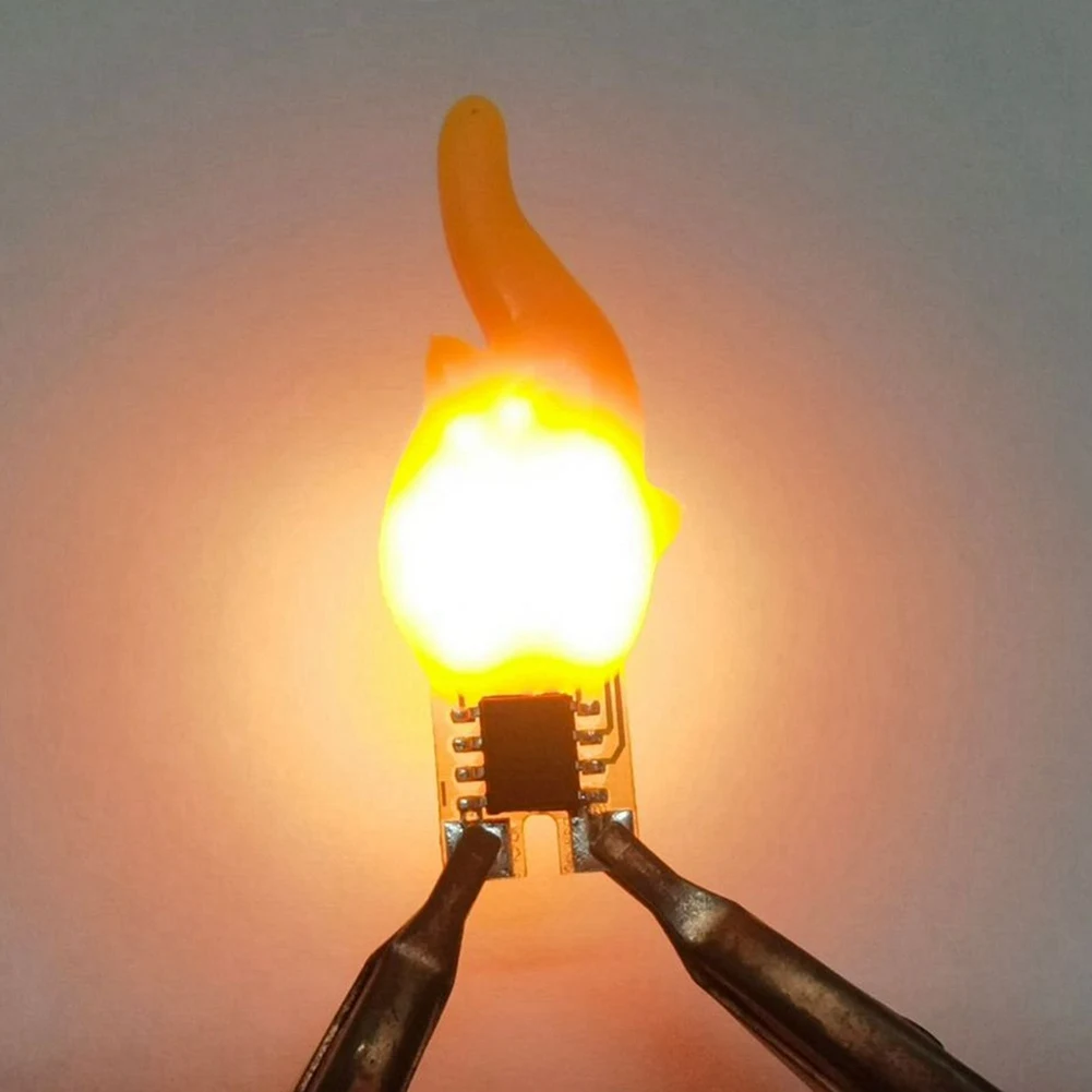 Super Sale LED Flash Candle Flame Light 1800K Warm White Birthday Camping Light Bulb LED Decorative Light Accessorie 10Pcs