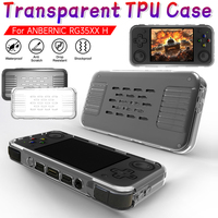 For ANBERNIC RG35XX H Clear TPU Case Non-Slip Transparent Protective Shell Lightweight Soft Handheld Console Shell Friend Gift