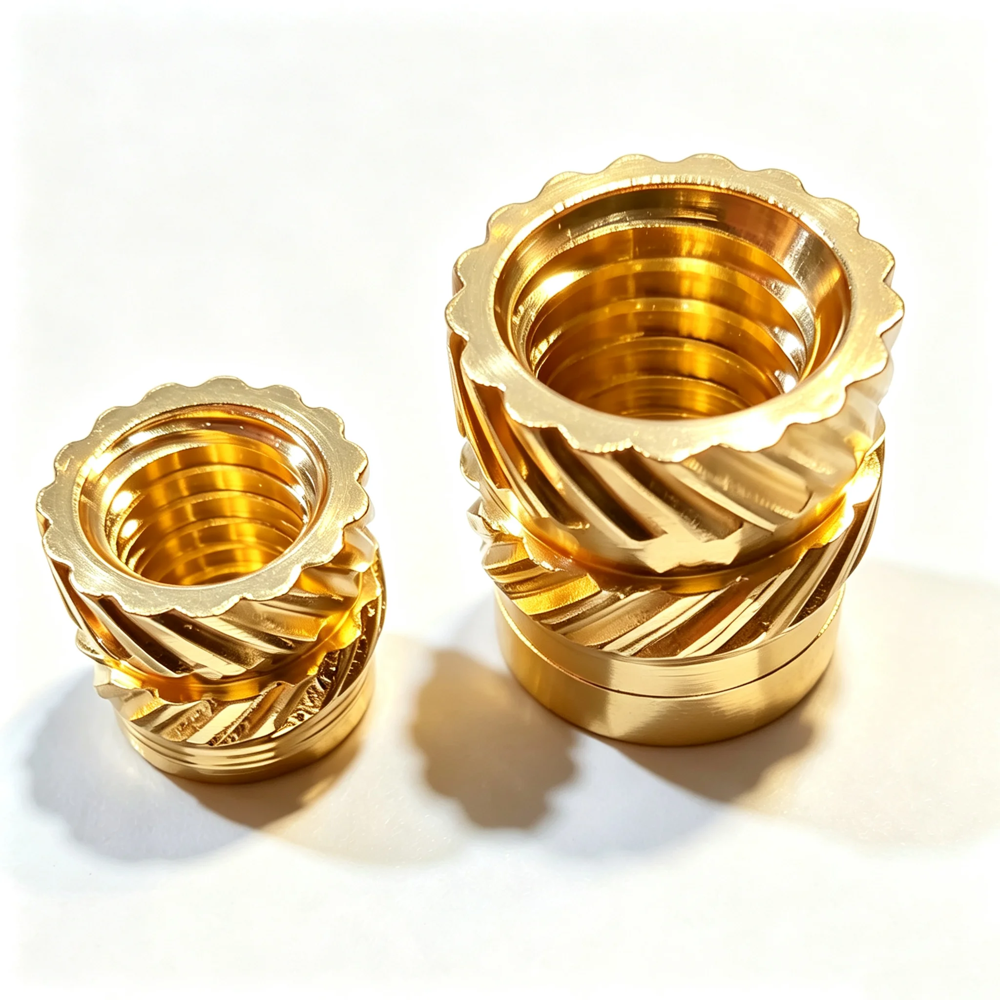 900/200pcs Heat Threaded Inserts for 3D Printed Object PLA ABS PETG DIY Resin Project Nylon Brass Knurled Plastic Nuts 2/3/4/5mm