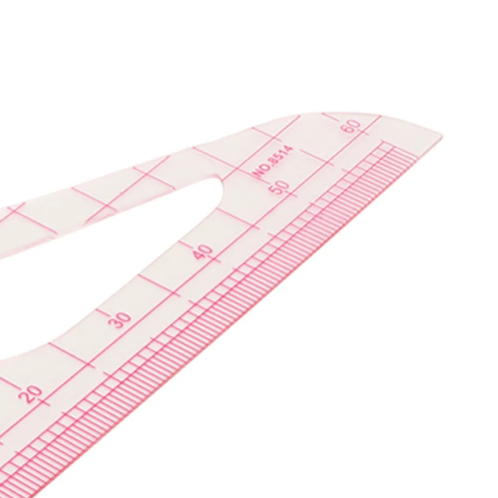 5pcs Durable High Accuracy Triangular Curve Rulers Plastic Transparent Sewing Ruler Set Pattern Sewing Rulers For Tailors