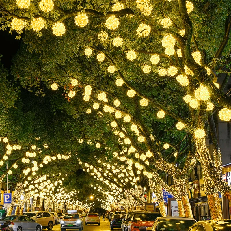 LED outdoor waterproof small lanterns string lights flashing lights full of stars, courtyard decoration and layout ambient