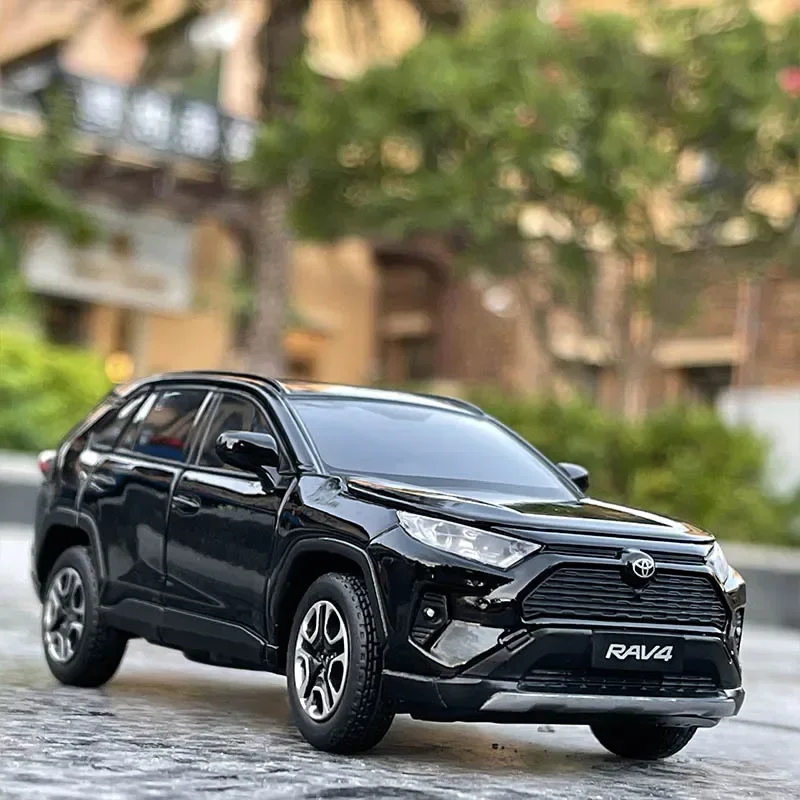 1:32 2020 TOYOTA RAV4 SUV wysoka symulacja odlewany stop metali Model samochodu dźwięk światło wycofać kolekcja zabawek dla dzieci prezenty F404