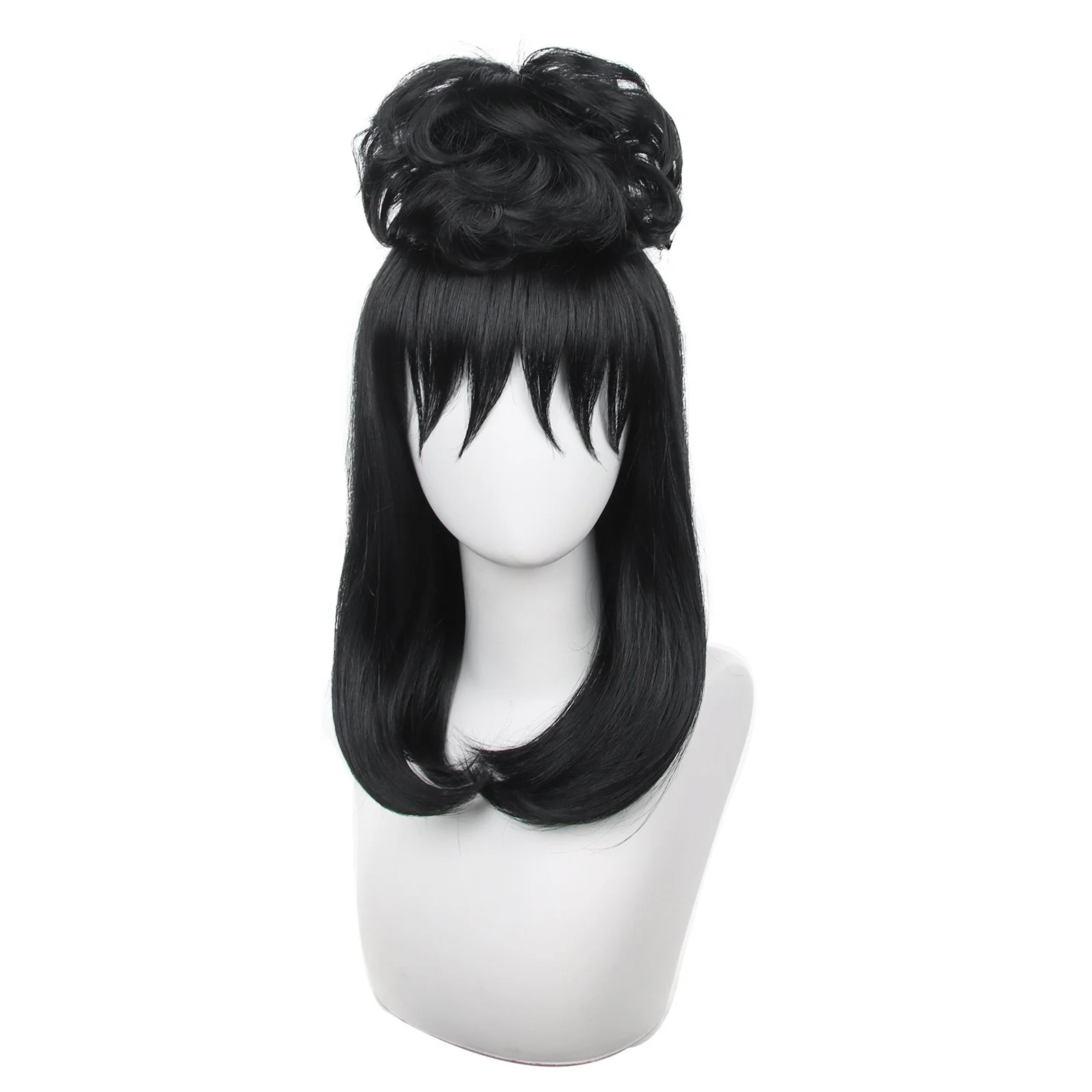 New Lydia Deetz Cosplay Wig  Role Play  Black Long Hair Cosplay Wig for Halloween Carnival Party