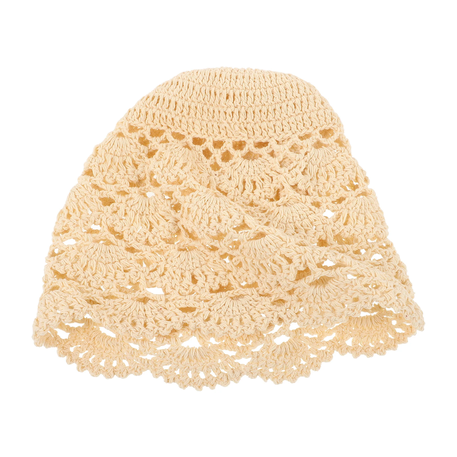 Cappello foulard retrò da donna in pizzo all'uncinetto scava fuori turbante vintage berretto casual berretto elegante berretti da donna smerlati in cotone