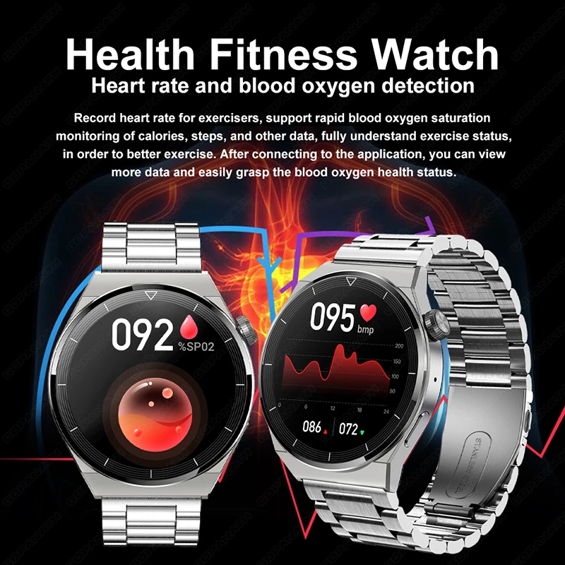 2023 Nieuwe Horloge Gt3 Pro Smart Watch Mannen Nfc Waterdichte Sport Fitness Tracker Bluetooth Call Smartwatch Man Voor Huawei Android