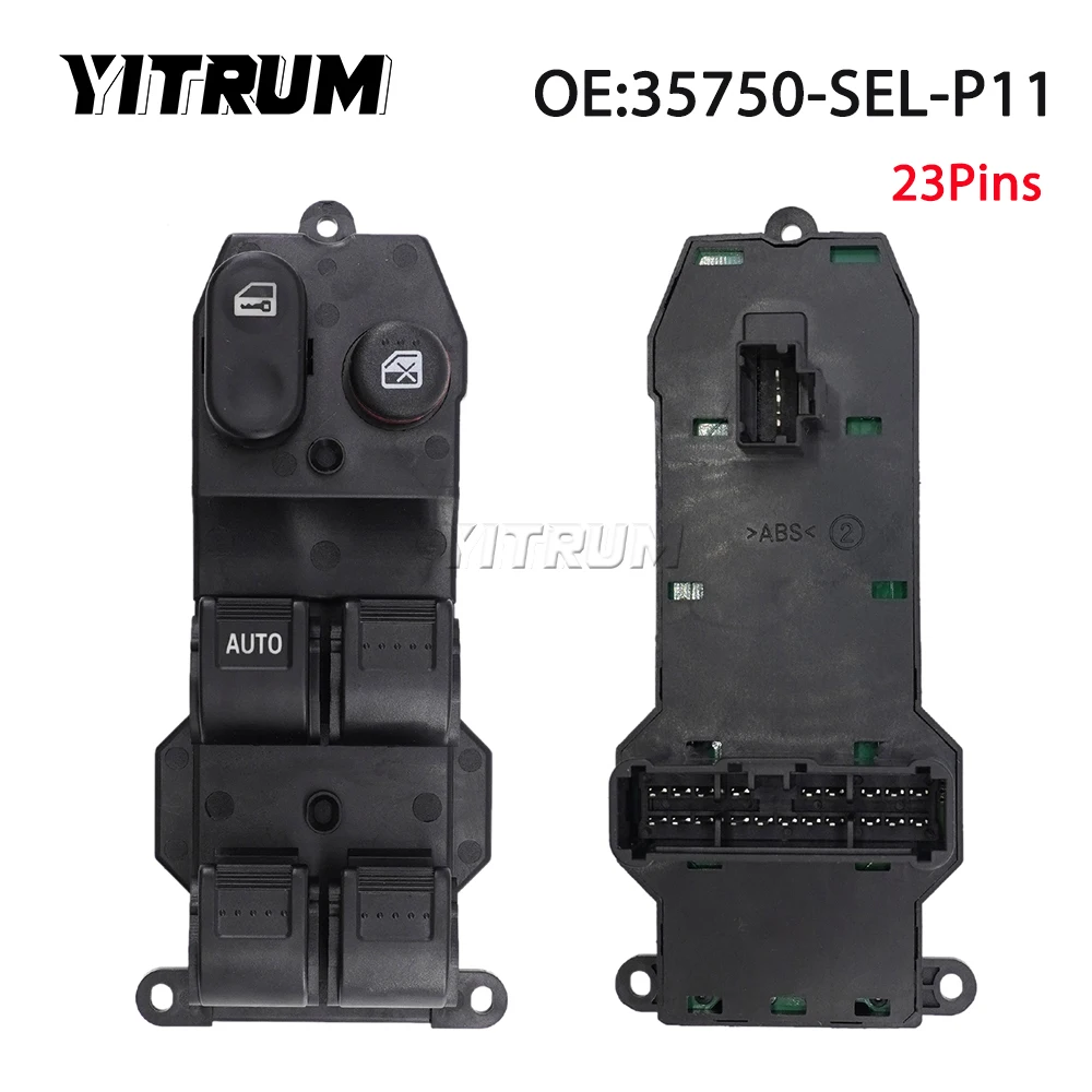 

YITRUM 35750-SEL-P11 35750-SAA-G12 35750-SAA-G010-M1 35750-SAA-G12-L LHD Front Left Power Window Switch For Honda Jazz 2003-2008