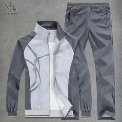 Survêtement décontracté pour homme, ensemble de sport athlétique, veste et pantalon de survêtement, course à pied, jogging, fitness, basket-ball, football, survêtements, 2 pièces