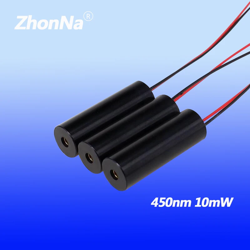 Blue450nm 10mW Dot Laser Modul Enter DC 3V-5V10X30mm Metal BronzeHead Target Photoelectric Source manufacturerFree Customization