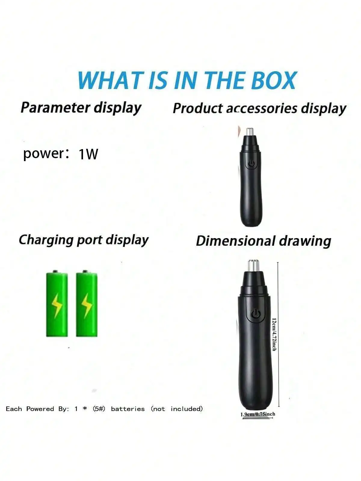 ماكينة تشذيب شعر الأنف والأذن الكهربائية لعام 2026 مع إصدار بطارية مزيل الشعر المجنح المزدوج وغير المؤلم من الفولاذ المقاوم للصدأ (رقم البطاريات)