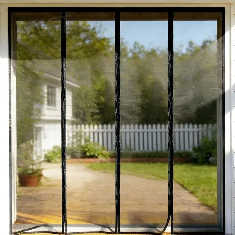 Magnetic Door Screen Mosquito Net, Custom Size Summer Anti Insect Mesh Automatic Closing Curtain, Garage Door Curtain, Large Siz
