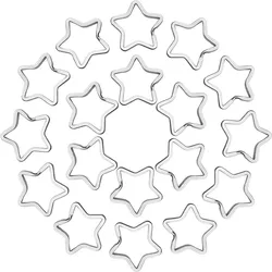 10Pcs Metal Love Star Shaped Flat Split Keychain For DIY Car Key Rings Organizations Jewelry Making Crafts Supplies Accessories
