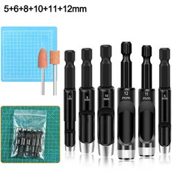 Leather Hole Punch Hex Shank Adapter Electric Machine Hollow Punch 2-25mm For Drill Cardboard Leather Belt Punching Accessories