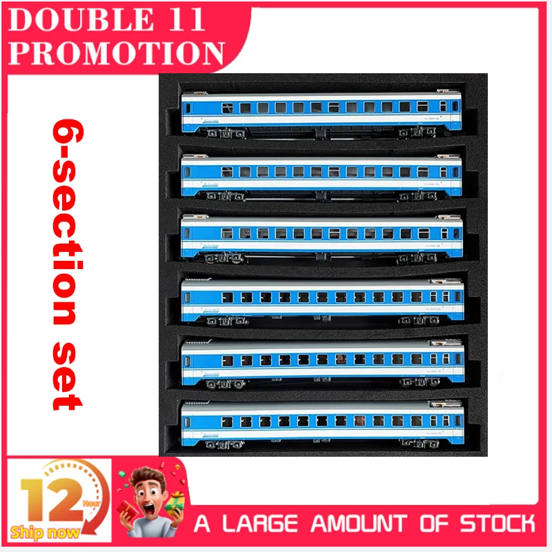 

KUNTER N Scale 1/160 Train Model 10-021 1427/8 Beijing West-Anqing 25G Passenger Car 6-section Train Model Toy Set