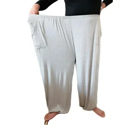 Pantalones de dormir de alta elasticidad para hombre, ropa de casa modal, informal, transpirable, supersuave, talla grande 10XL, 260KG, verano y primavera