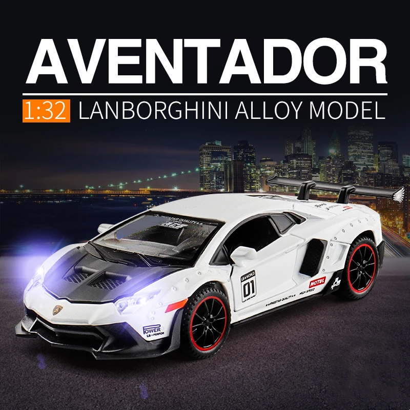 1:32 Aventador LP700 Alloy Sports Car Model Diecast Simulation Metal Toy Vehicles Car Model Sound and Light Collection Gift