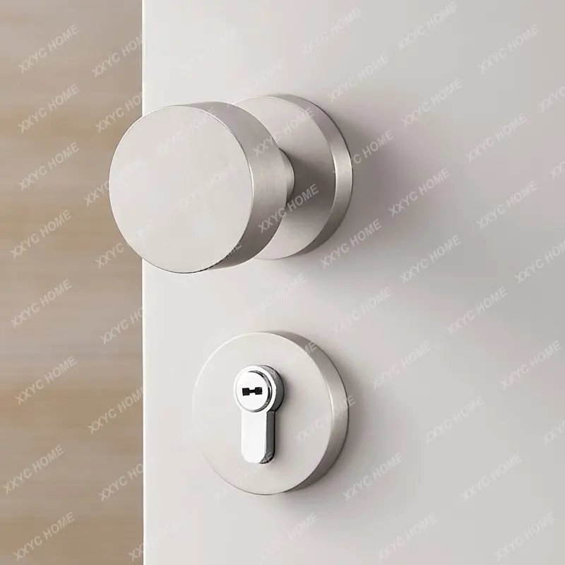 Imagem -05 - Latão Door Lock Conjunto Modern Brass Black Nickel Interior Quarto Banheiro Double Wood Door Lever Conjunto Manequim Handle Passage