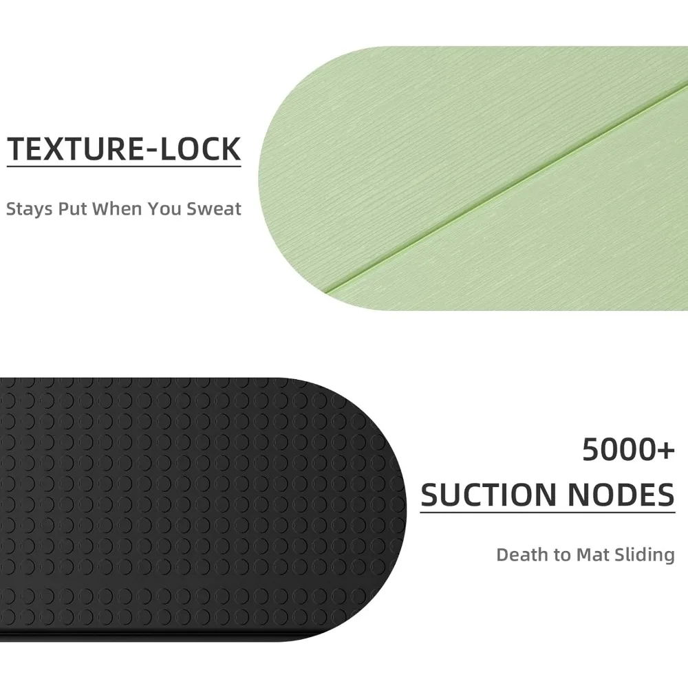 سجادة يوجا محمولة قابلة للطي بسمك 8 مم، معتمدة من SGS، غير قابلة للانزلاق، 71 × 24 بوصة، مثالية للسفر والبيلاتيس والتخييم والصديقة للبيئة #5