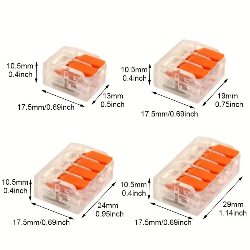 PCT One Side Clear Quick Wire Connector In Multi Out Terminal Block Electrical Splicing Joint
