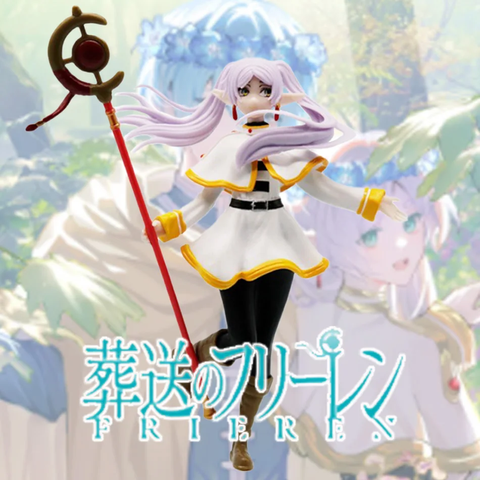 oltre il fine del viaggio Frieren seduta Anime Figure Modello in PVC Collezione di statue Action Figures Noodle Stopper