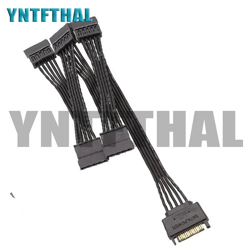 NEW 15 Pin 1 Male To 5 Female Splitter Extension Cable 1 To 5/8/10/12 Computer Hard  Interface