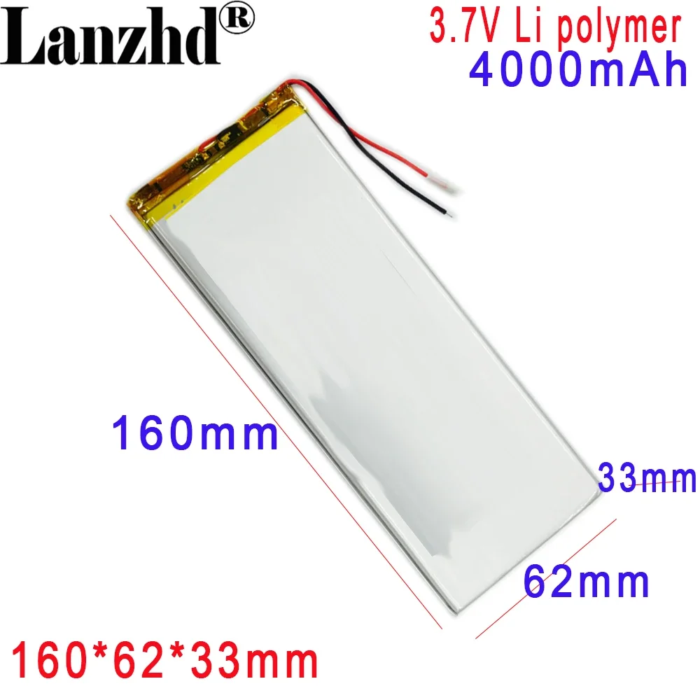 

3.7V 4000mah power polymer lithium battery For Tablet computer navigation tablet mobile 3362160 3562160