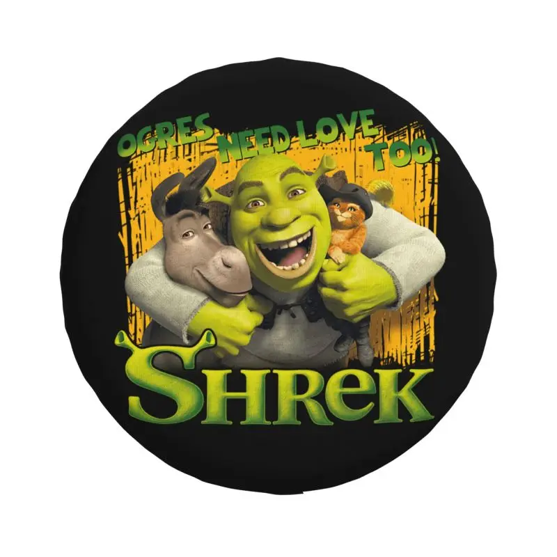 Custom Shrek Ogres Need Love Tire Cover 4WD 4x4 SUV Spare Wheel Protector for Honda CRV 14